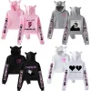 Bluza chłodne bluzy yungblud dla kobiet 4 kolory dziewczęta kota w stylu ucha różowy pullover żeńska kota bluza harajuku streetwear