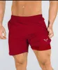 Verão correndo shorts homens 2 em 1 esportes jogging fitness ginásio treinamento de secagem rápida masculino curto 240306