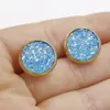 stainless steel Earrings Resin Cabochon Earrings Gold Stud for Women Jewelry Gift 2480