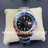 SNF Vintage Mens Watch 38mm Cal 2836 Automatisk Bezel Black Stick Dial Gmt Watertproof OysterSteel Rostfritt stålarmband Super Edition Arvur