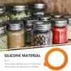 Yemek takımı 10 adet mason kavanoz conta rondelaları Sızdırmazlıklar için yeniden kullanılabilir halkalar Silika jel yedek silikon cam geniş şişe