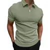 Herenpolo's Heren S Lichtgewicht Slim Fit T-shirt met V-hals Casual ademend T-shirt met korte mouwen Stijlvolle zomerkleding