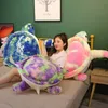 Animaux en peluche jouets en peluche mignon 35 cm coloré grande tortue de mer en peluche oreiller