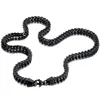 Chains 6mm Width Mens Stainless Steel Black Classic Square Cuban Curb Link Chain Men Necklace Long214o