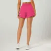 Women High Rise Short Yoga Quick Drying Swift Fabric Soft Liner Sweat-wicking Run Shorts 5 IN Length