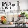 MIUI Hand Immersion Blender 1000W kraftfull 4-i-1-lagen Stål Stick Food Mixer700ML Mixing Beaker500ML ProcessorWhisk 240228