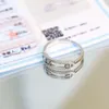 jewlery messis designer messikas engagement ring for women jewelry Sika Gold Sliding Mobile Three Diamond Ring Female Rose Gold Fashion Versatile Ring