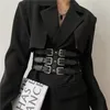 ベルトlnternetレッドパンクスタイル3列ピンバックル女性ファッションエラスティックガードイントレンディチェーンベルトドレスシャツマッチWaistbandb313b
