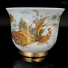 Tassen Untertassen Schönes chinesisches Jingdezhen-Porzellan Ungewöhnliche Kung-Fu-Keramik-Teetasse Ästhetische Caneca De Porcelana Handgefertigte Tasse Teegeschirr