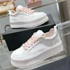 10A designer sneakers oversized casual shoes fashion white black leather luxury womens espadrilles trainers mans womens flats lace up platform elevator shoes