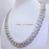 hänghalsband passerar diamanttestare kubansk länk halsband för anpassad hänge 18mm hiphop män smycken stora vvs moissanite kubansk kedja gratis frakt b5wc