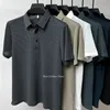Summer Mens Lopup Hollow Shortsleeved Polo Shirt Ice Silk Breattable Affär Fashion Tshirt Male Brand Clothes 240226