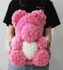 25cm 40cm Soap Foam Rose Bear Teddy Bear Pink Artificial Flower New Year Gifts For Women Valentine039s Gift Y01067487372