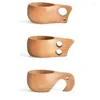 Mugs Novelty Wooden Mug Gift Wood Tableware Tea/Milk/Breakfast Coffee Cup