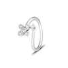 Cluster Rings CKK Ring Four-Petal Flower For Women Men Anillos Mujer 925 Sterling Silver Jewelry Wedding Engagement Aneis Hombre