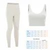 reggiseno sportivo pantaloni yoga leggings ll leggings allinea reggiseno reggiseno di lusso reggiseno firmato Align Yoga Lemon Set donna 2 pezzi abbigliamento sportivo 4-12 taglie palestra designer lululemom leggings