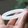 Bangle Certified Jade Bangles Women Mens Genuine Natural White Jades Stone Fashion Jewellery Accessories Lady Fine Bracelets