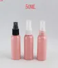 Garrafa de plástico rosa 50ml com bomba de spray 50cc toner água embalagem de viagem recipiente cosmético vazio 50 pclote mercadorias8530694
