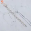 New Arrival Fashion Jewelry Rose Gold Plated Round Baguette Cut S925 Iced Out Vvs Moissanite Cuban Chain Coffee Bead Bracelet