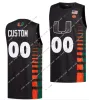 Maglia da basket personalizzata 2023 Miami Hurricanes NCAA College Dejan Vasiljevic Chris Lykes Kameron McGusty Isaiah Wong Harlond Beverly Barry Salmons Charlie Moore