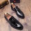 Casual Shoes Italian Brand Patent Leather White Slip On Glossy Men Loafers Fashion Designer Mocassin Homme