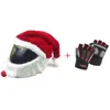 Casquettes de cyclisme, casque de père noël, couverture de moto de noël, chapeau de sécurité complet, casquette de course de noël, décor joyeux