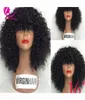 Glueless Full Lace Wig Mongolian hair Full Lace Human Hair Wigs For Black Women Lace Front Wig With Full Bangs8307949