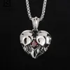 Pendant Necklaces Mens Stainless Steel Necklace Fangs Skull Mask Retro Gothic Punk Style Monster Jewelry GiftPendant199h