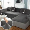 Plush Sofa Covers for Living Room Velvet Elastic Corner Sectional Couch Love Seat Cover Set Armchair L Shape Furniture Slipcover L236B