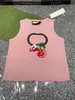 Tanques de mujer Camis diseñador 2024 Diseño de moda Cuello redondo Sin mangas Chaleco de punto All-matCasual Elegante 3 colores Tops 5YQ4