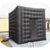 wholesale 5mLx5mWx3mH (16.5x16.5x10ft) free ship High quality black custom wedding party outdoor inflatable photobooth led photo booth tent with one door