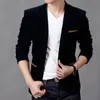 Men Corduroy Suits Jackets Male Smart Casual Dress High Quality Blazers Slim Singlebreasted And Coats 4XL 240307