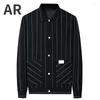 Herrenjacken, personalisierte Streifenjacke, Business-Stil, einreihiger Mantel, 2024, Ankunft, koreanische Mode, Herrenmode