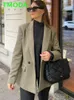 T Moda Women Double Breadted Blazer Office Lady Loose Classic Coat Suct studd studde outwear outfits veste femme 240228