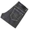 Jeans Mens 2024 Spring/Autumn Fashion Casiker Classic Smoke Grey Cotton Elastic Stor storlek Raka benkläder