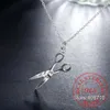 Anhänger Mode 925 Sterling Silber Coole Punk Schere Anhänger Halskette Herren