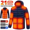 Vêtements de moto hommes automne hiver gilet de chauffage intelligent 21 zones veste chauffante femmes extérieur flexible thermique chaud randonnée ski