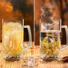 600–1200 ml dicker Glas-Bierkrug mit hoher Kapazität, transparent, unzerbrechlich, für Milch, Kaffee, Saft, Wasser, Barware, Trinkgeschirr, Party-Bar 240306