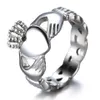 Anéis de casamento clássico estilo Irlanda do Norte Claddagh coração amor anel glamour senhoras festa jóias279n