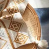 Filtar bohemiska stort sjal enkel nordisk akryl tupplur filt soffa täckning stickad mjuk vinter varm inredning