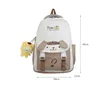 حقيبة الظهر الكارتونية للنساء Cinnamoroll لطيف بسيطة بسيطة سعة المدرسة حقيبة Milody My Melody Outdoor Learture Backpack