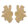 Boucles d'oreilles à clous en alliage Floral rétro euro-américain, mode féminine, Grain de fleur, cadeaux de fête pour femmes, 2024