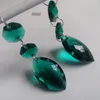 Żyrandol Crystal Camal 2pcs 38 mm Malachite zielone zielone konno w kształcie wisiorek okrągły koraliki Suncatcher Garland Lighting części