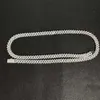 Anpassningsbar isad Moissanite Diamond Cuban Link Chain 925 Sterling Silver Hiphop 12mm