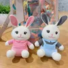 Cartoon Bunny Doll Plush Bierek Pluszowe zabawki Pluszowane zwierzę Plushie Plushie Cute Rabbit Blakain Baga Charms Wiselant