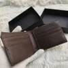 Nouveau portefeuille marron pour hommes, poches fines, porte-cartes, pochettes de luxe de styliste, porte-documents en cuir, mini sacs 342a