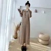 Casual Dresses Women's Over Knee Covering Knit Dress Spring Autumn Oversized Thickened Loose Fried Dough Twists Sweater Long