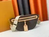 Luxurys Bum Bag Högkvalitativ midja påsar Designer Väskor Crossbody Bag Fanny Pack Women Handväska Kvinna Män läder axelväska Messenger Handväskor Lady Bag Belt Bag 43644