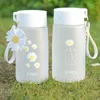 Tumblers With Portable Rope Travel Transparent Plastic Creative Small Daisy Tea Cup Water Bottles Tools Drinkware