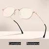 Sunglasses Frames Ultralight Titanium Alloy Anti Blue Light Glasses Women Vintage Little Round Frame Reading Prescription Spectacles